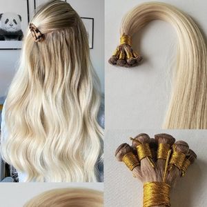 20″ Hand-Tied Weft Human Hair Extensions #T17/1001